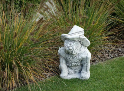 Garden decoration dog terrace stone figures white decorative statue figurine